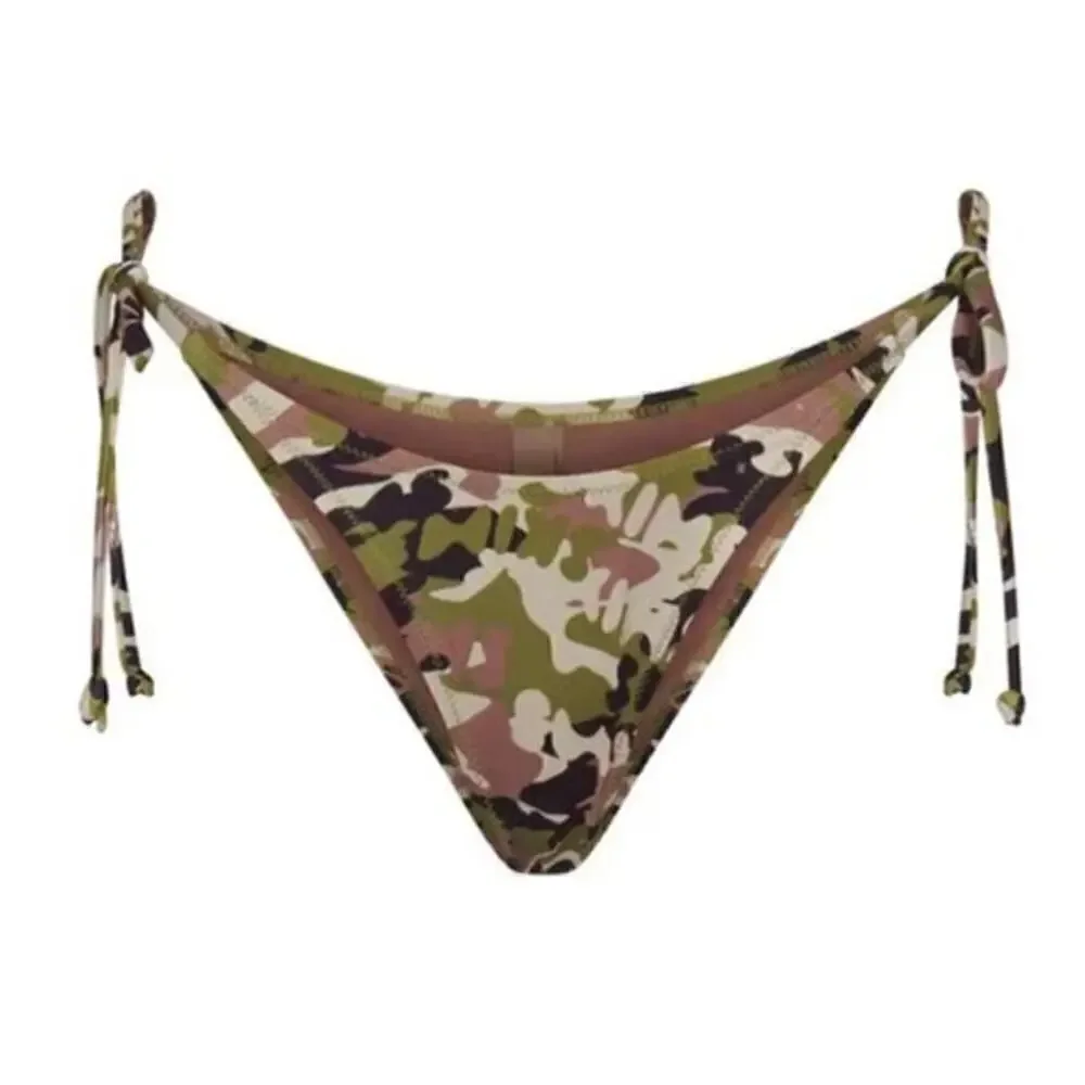 SKIMS Signature Swim Dipped Tie Bottom Logo Camo NWT Size 2X